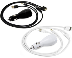 3 in 1 Audio/Sync/Charging Cable with Auto Charger