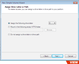 Vista Assign Drive Letter or Path