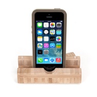 iEcostand Bamboo with Apple iPhone