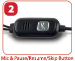 2 - Mic & Pause/Resume/Skip Button