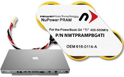 PRAM Batteries for PowerBook G4 "Titanium" 400MHz & 500MHz models