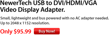 NWT USB DVI/HDMI/VGA Video Dislpay Adapter