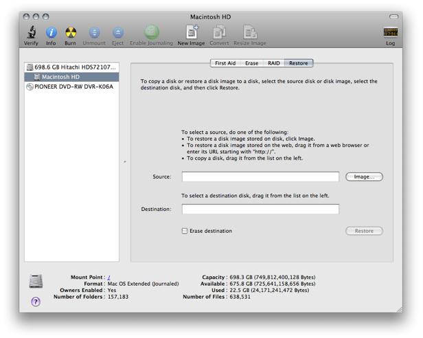 Apple's Disk Utility
