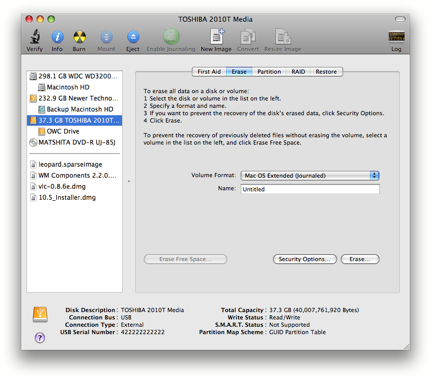 Formatting your Hard Drive for Mac