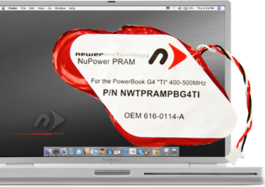 PRAM Batteries for PowerBook G4 Titanium 400MHz and 500MHz Models