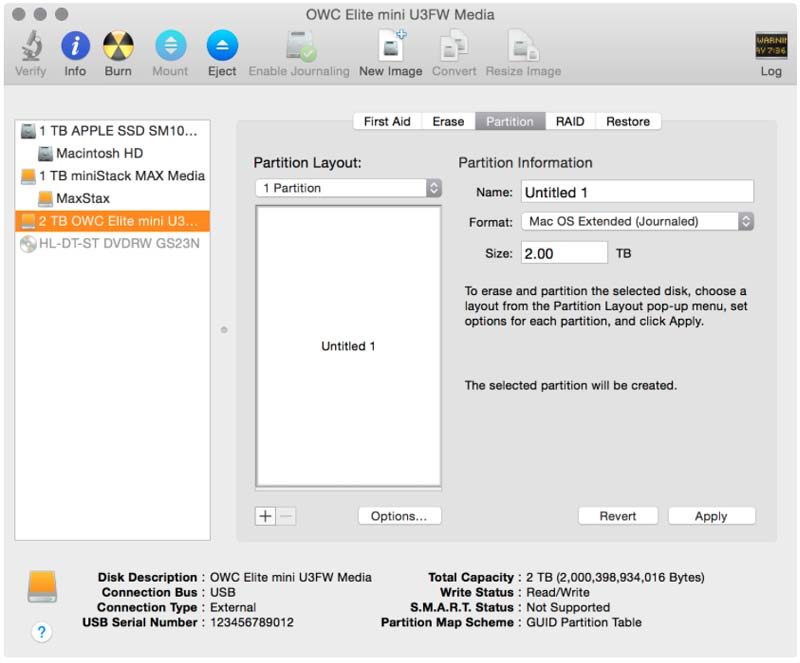 Partition Options